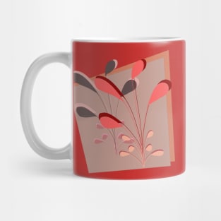 Red Pink and Black Contrast in Color Mug